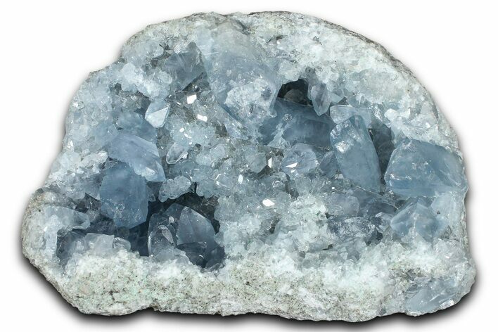 Sparkling Celestine (Celestite) Geode Section - Madagascar #364722